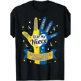 thumbnail image 1 of Down Syndrome Awareness Hand Graphic Niece Support Gift for Men Short Sleeve T-Shirt, 1 of 6