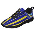 thumbnail image 1 of Down Syndrome Awareness In October We Wear Blue Running Shoes Sneakers Mesh Black Size 8, 1 of 5