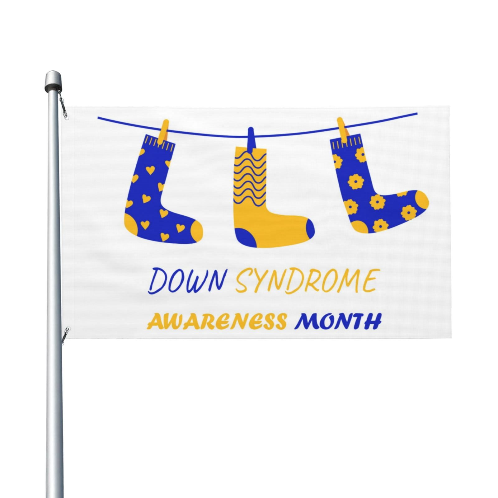 Down Syndrome Awareness Month Garden Flags 3 x 5 Foot Yard Flags Double