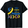 thumbnail image 1 of Down Syndrome Awareness Month blue yellow Ribbon T-Shirt, 1 of 4