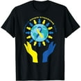 thumbnail image 1 of Down Syndrome Awareness Ribbon Love Downsyndrome T-Shirt, 1 of 4