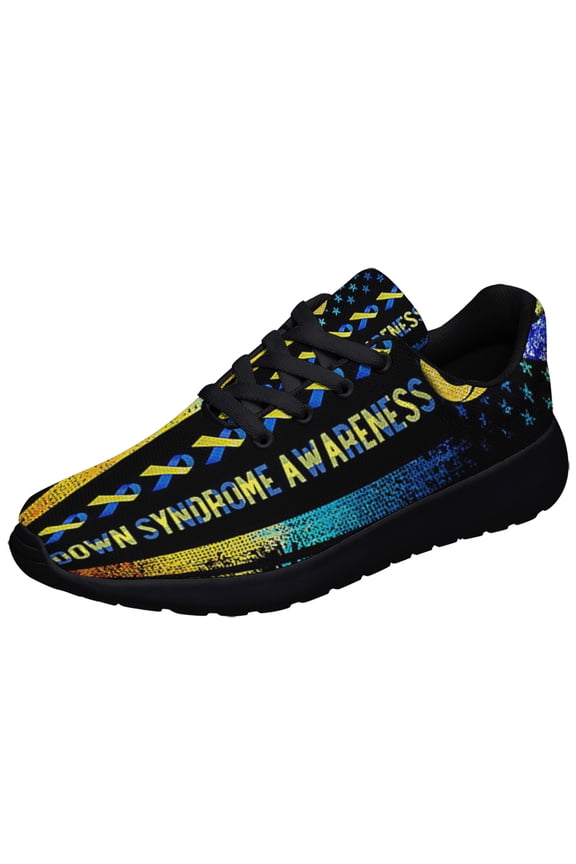 Down Syndrome Awareness Shoes Sneakers for Women Men Black Size 13