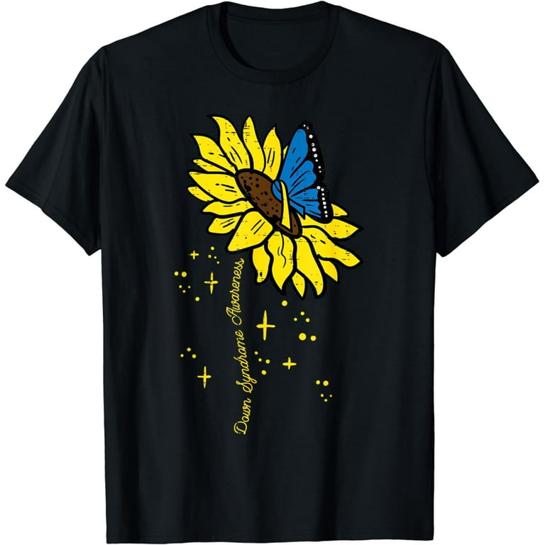 Down Syndrome Awareness Gift For Women Men Sunflower Be Kind T-Shirt Down Syndrome Awareness Gift For Women Men Sunflower Be Kind T-Shirt