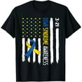 thumbnail image 1 of Down Syndrome Awareness US Flag Trisomy 21 Men Women Kids T-Shirt, 1 of 4
