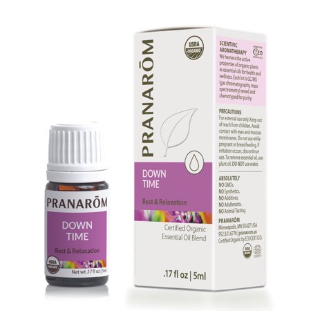 Pranarom - Down Time Wellness Blend 5ml - Diffusing for Relaxation Ambiance - Promotes Rest and Relaxation - 100% Certified Organic Oils - Calming and Soothing Aroma - Versatile Usage Options