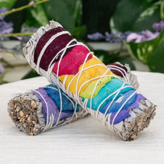 Down To Earth 12pk 7 Chakra White Sage Smudge Stick