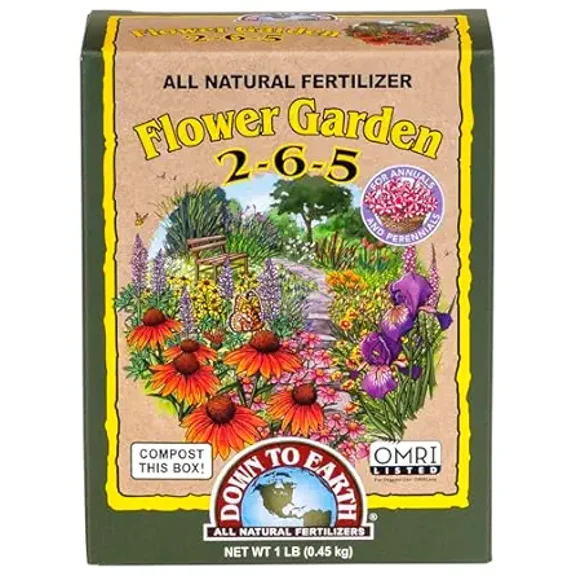 Down To Earth All Natural Fertilizers Organic Flower Garden 2-6-5, 1 lb
