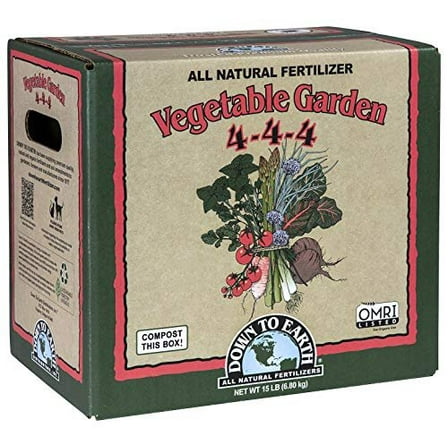 Down to Earth All Natural Fertilizers Organic Vegetable Garden Mix - 4-4-4 - 15 lbs