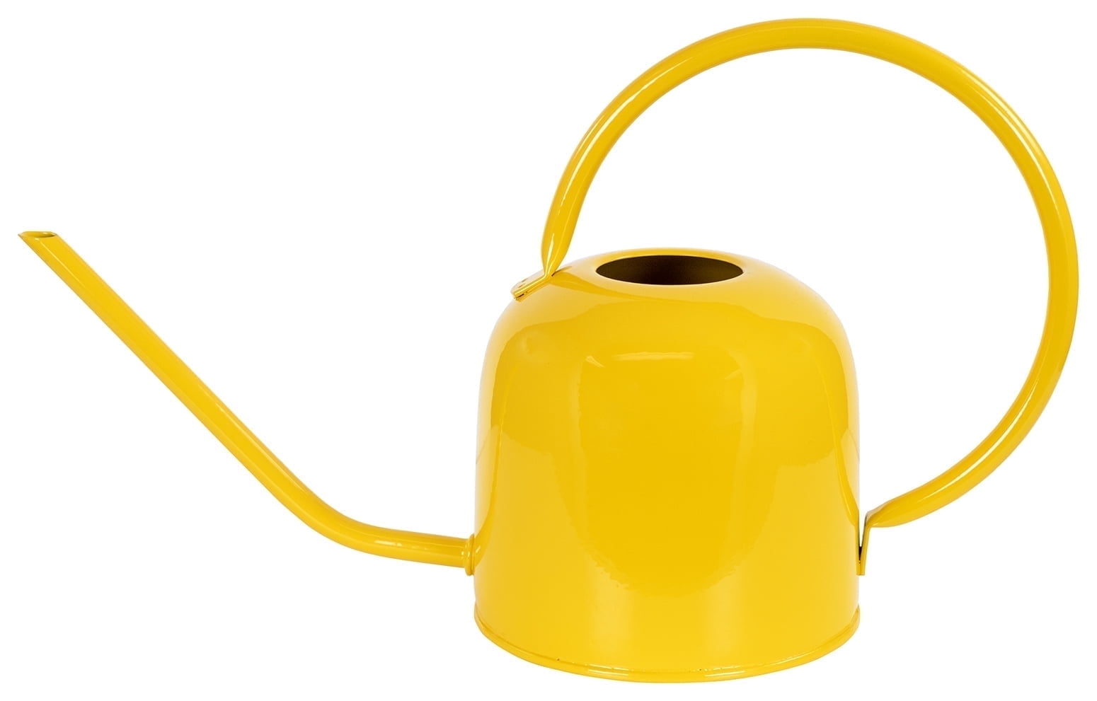 Down To Earth Basics Heavy Gauge Metal Watering Can, Painted Yellow 1.5 Liter