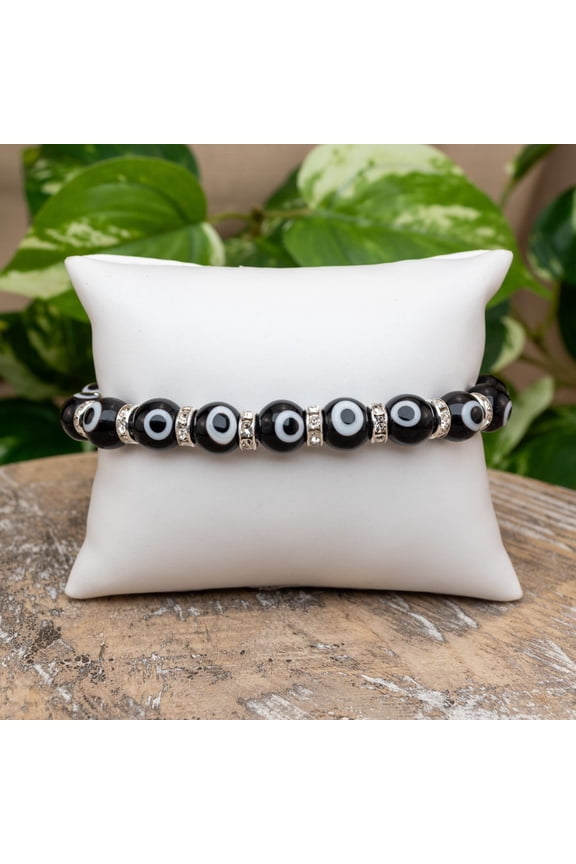 Black Evil Eye Protection Stretch Bracelet
