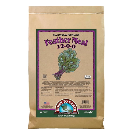 Down To Earth Feather Meal 12-0-0 Organic Plant Food, 40 lb Bag
