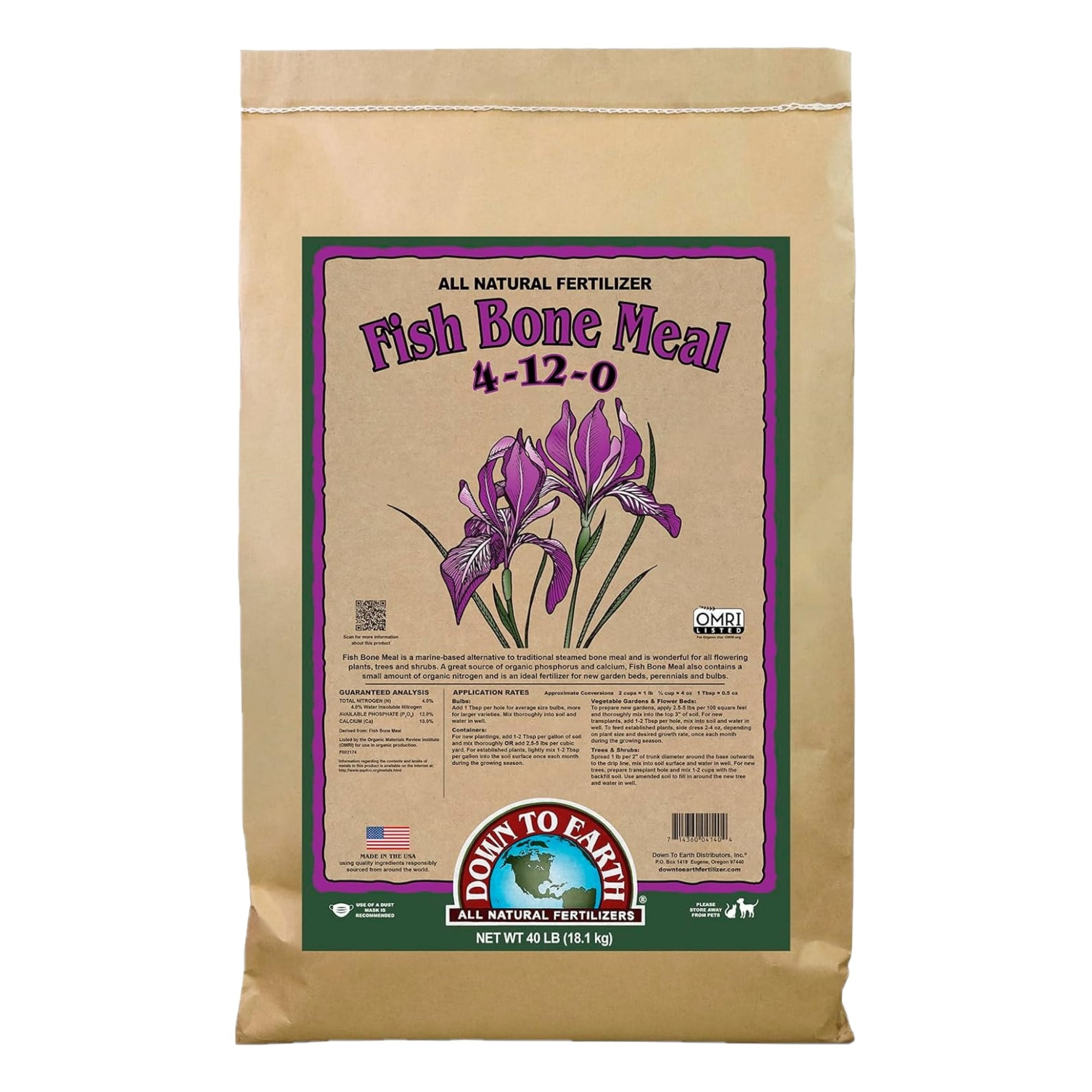 Down To Earth Fish Bone Meal Plant Food