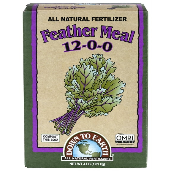 Down To Earth Organic Feather Meal 12-0-0 Fertilizer Mix, 4 lb