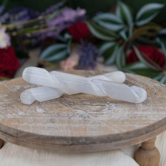 Down To Earth Selenite Spiral Massage Wand