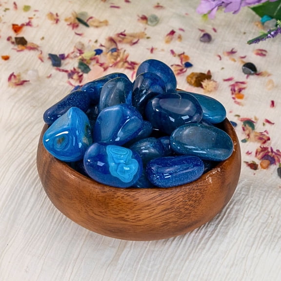 Down To Earth Tumbled Blue Agate 1lb