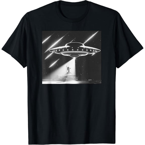 Down UFO Bad Alien Funny T-Shirt