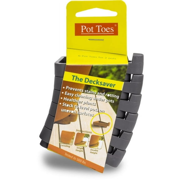 Down Under 0.5 in. H Gray Plastic Pot Toes