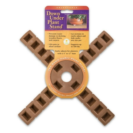 Down Under Decksaver 1 in. H X 12 in. W X 12 in. D Plastic Planter Trivet Terracotta