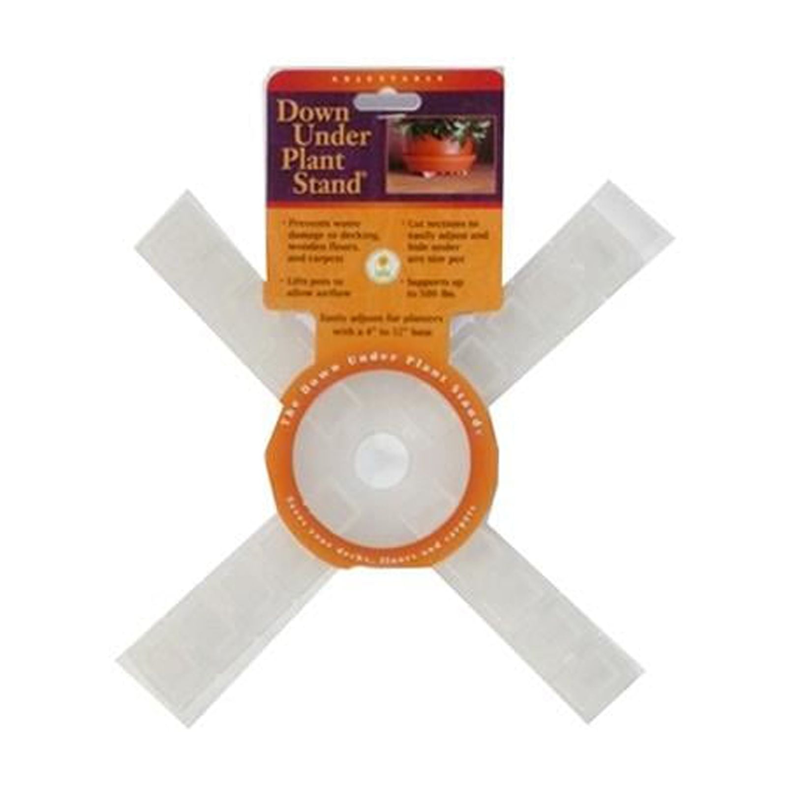 Clear Adjustable Plastic Indoor/Outdoor Planter Trivet, 12-inch