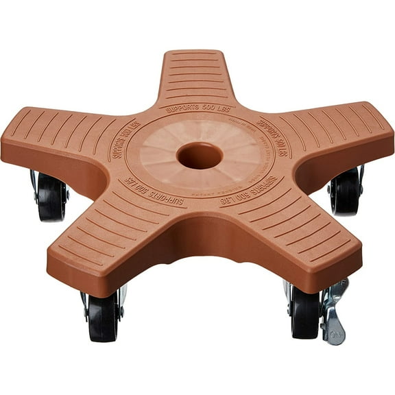 Bosmere Down Under Heavy Duty Plant Caddie with Wheels, Terracotta, 14-Inch