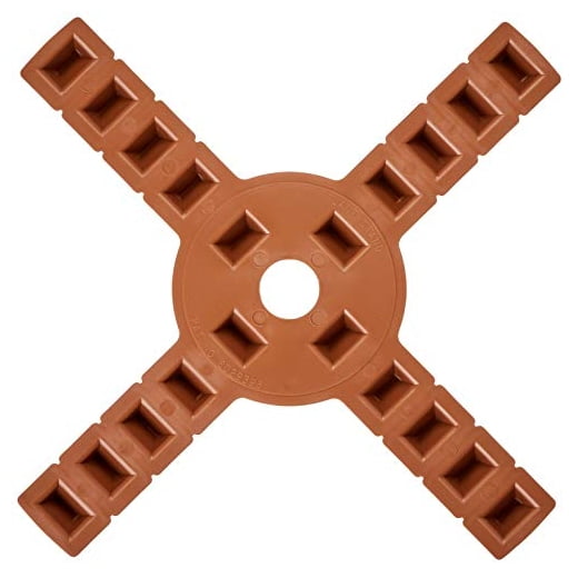 Down Under Decksaver 1 in. H X 12 in. W X 12 in. D Plastic Planter Trivet Terracotta