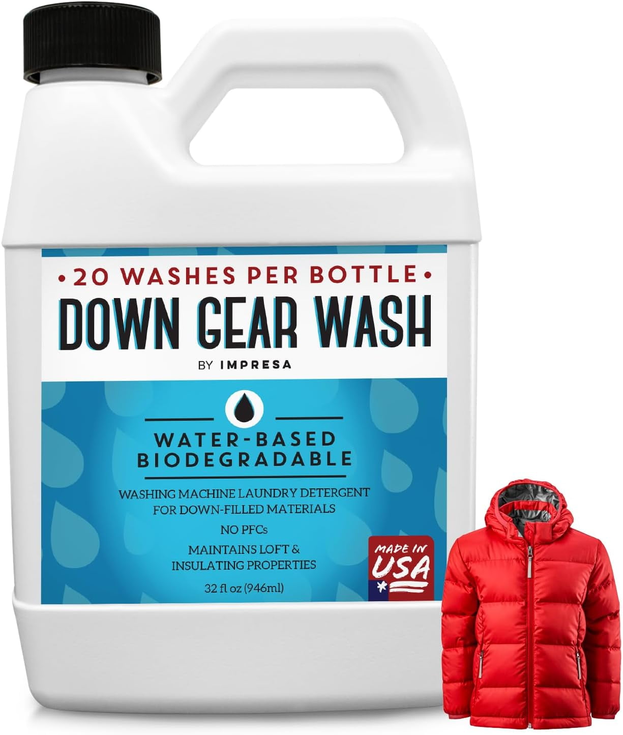 Down Wash Detergent - 32 Fl Oz (20 Loads), Liquid & Unscented - Laundry ...