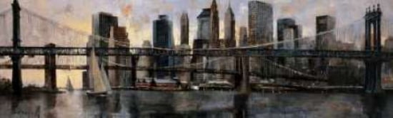 Down at East River Canvas Art - Marti Bofarull (8 x 24)