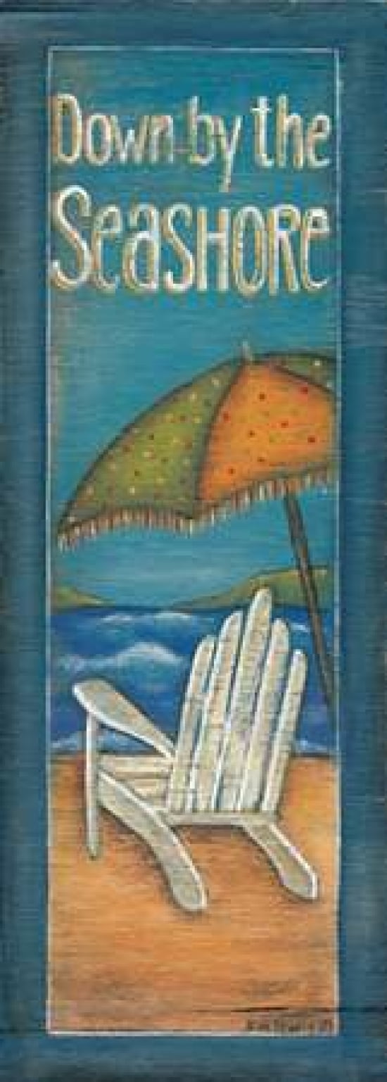 Down by the Seashore Canvas Art - Kim Lewis (10 x 20)