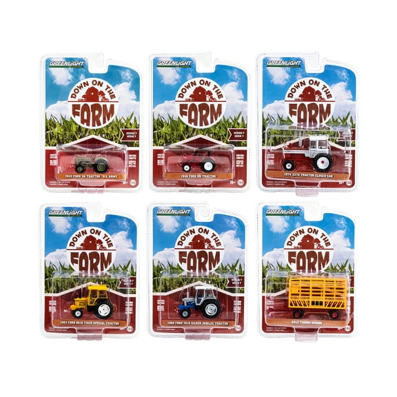 "Down on the Farm" Series Set of 6 pieces Release 7 1/64 Diecast Models by Greenlight