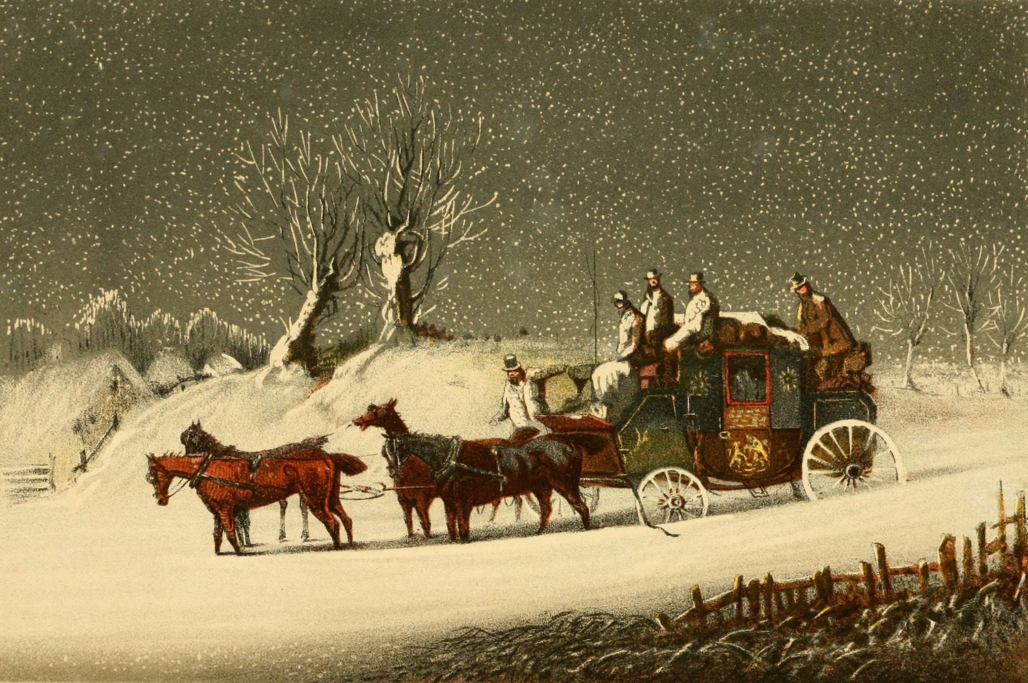 Down the Road 1875 Near side Jo Canvas Art - Henry Alken (24 x 36)