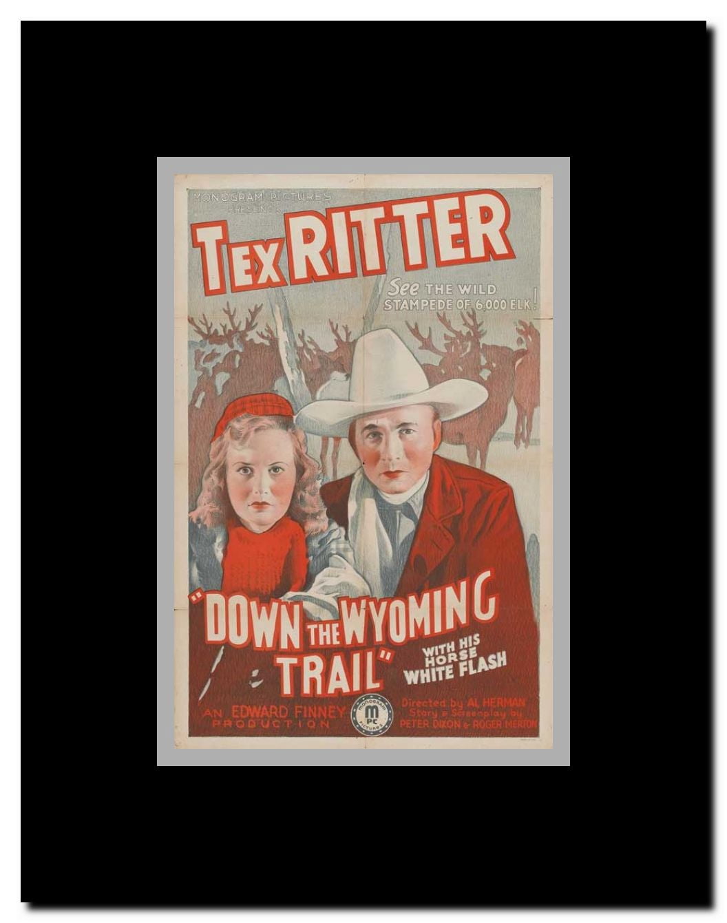 Down the Wyoming Trail Framed Movie Poster