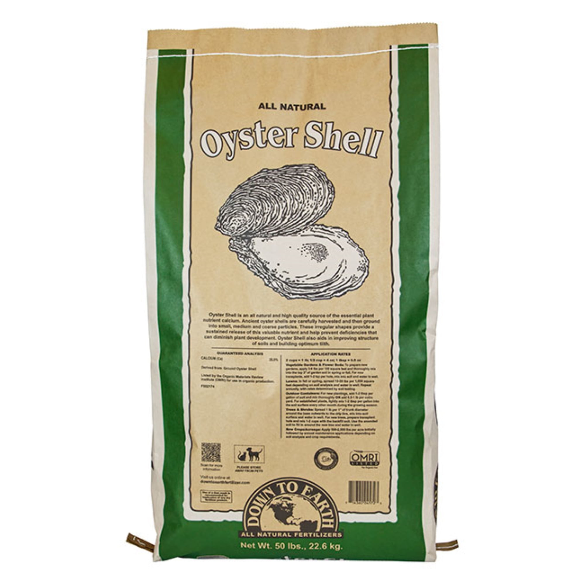 Down to Earth (04572) All Natural Oyster Shell Single Ingredient