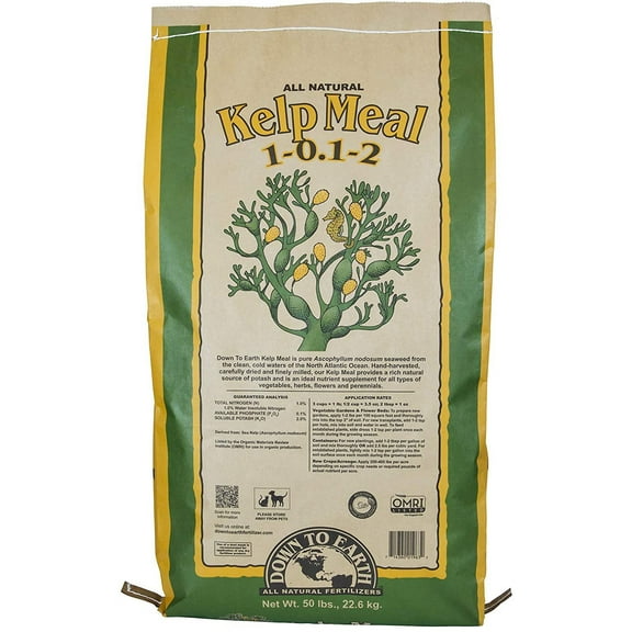 Down to Earth (#DTE01963) Organic Kelp Meal Fertilizer Mix 1-0.1-2, 50 lb