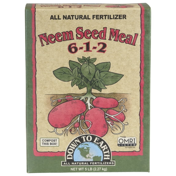 Down To Earth All Natural Fertilizers Neem Seed Meal 6-1-2, 5 lb Box