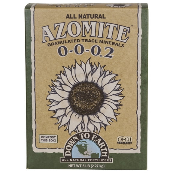 Down To Earth All Natural Fertilizers Azomite Granulated Trace Minerals 0-0-0.2, 5 lb Box