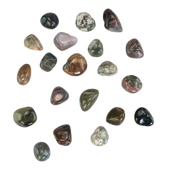 Down to Earth Green Moss Agate Tumbled 1 Piece