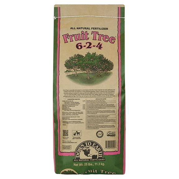 Down to Earth Organic Fruit Tree Fertilizer Mix 6-2-4, 25lb