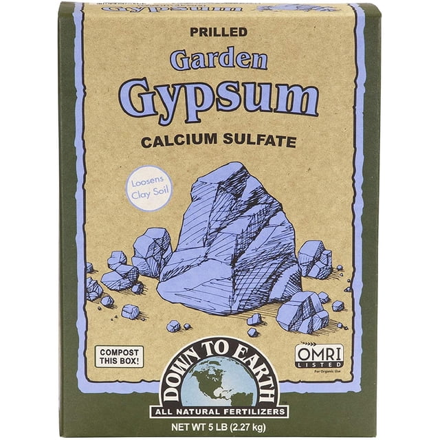 Down to Earth Organic Garden Gypsum for Plants, Calcium Sulfate Soil ...