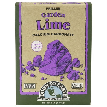 Down To Earth All Natural Fertilizers Prilled Garden Lime, 5 lb Box