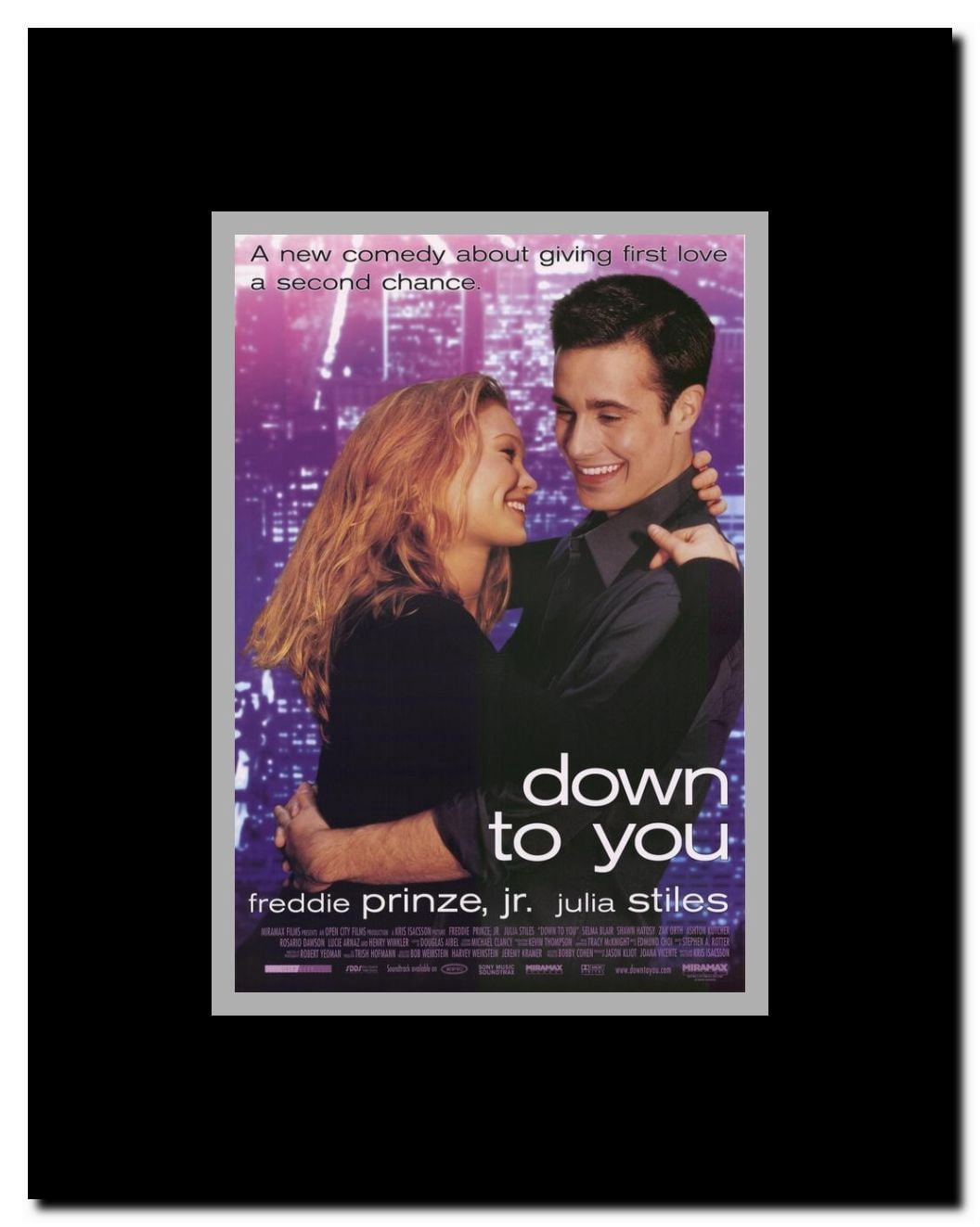 Down to You Framed Movie Poster