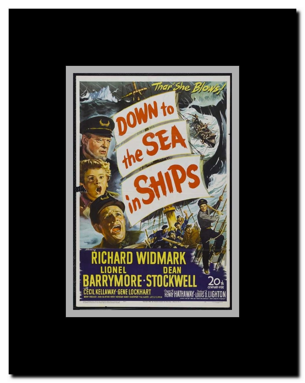 Down to the Sea in Ships Framed Movie Poster