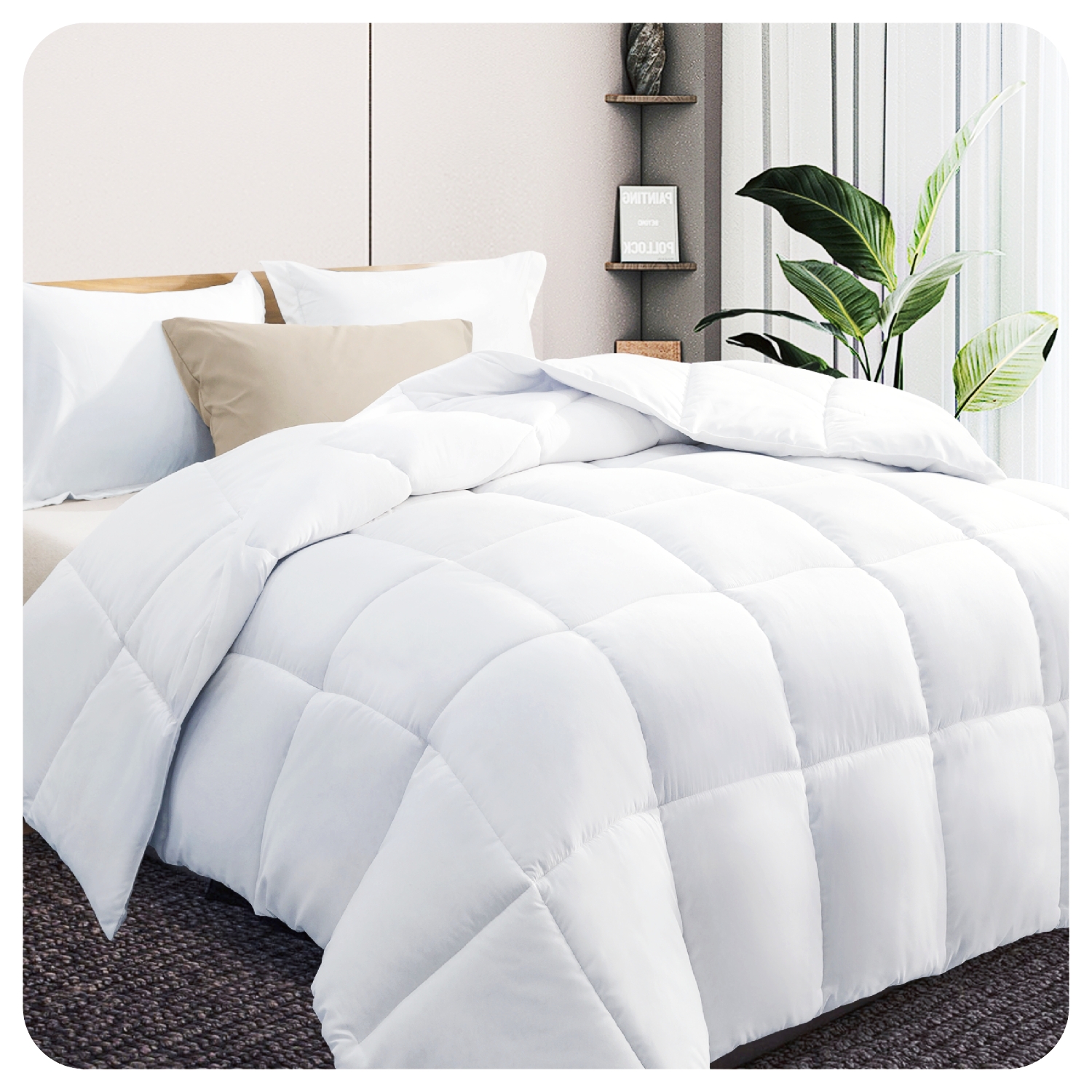 KingLinen® White Down Alternative Comforter Duvet Insert with Conner