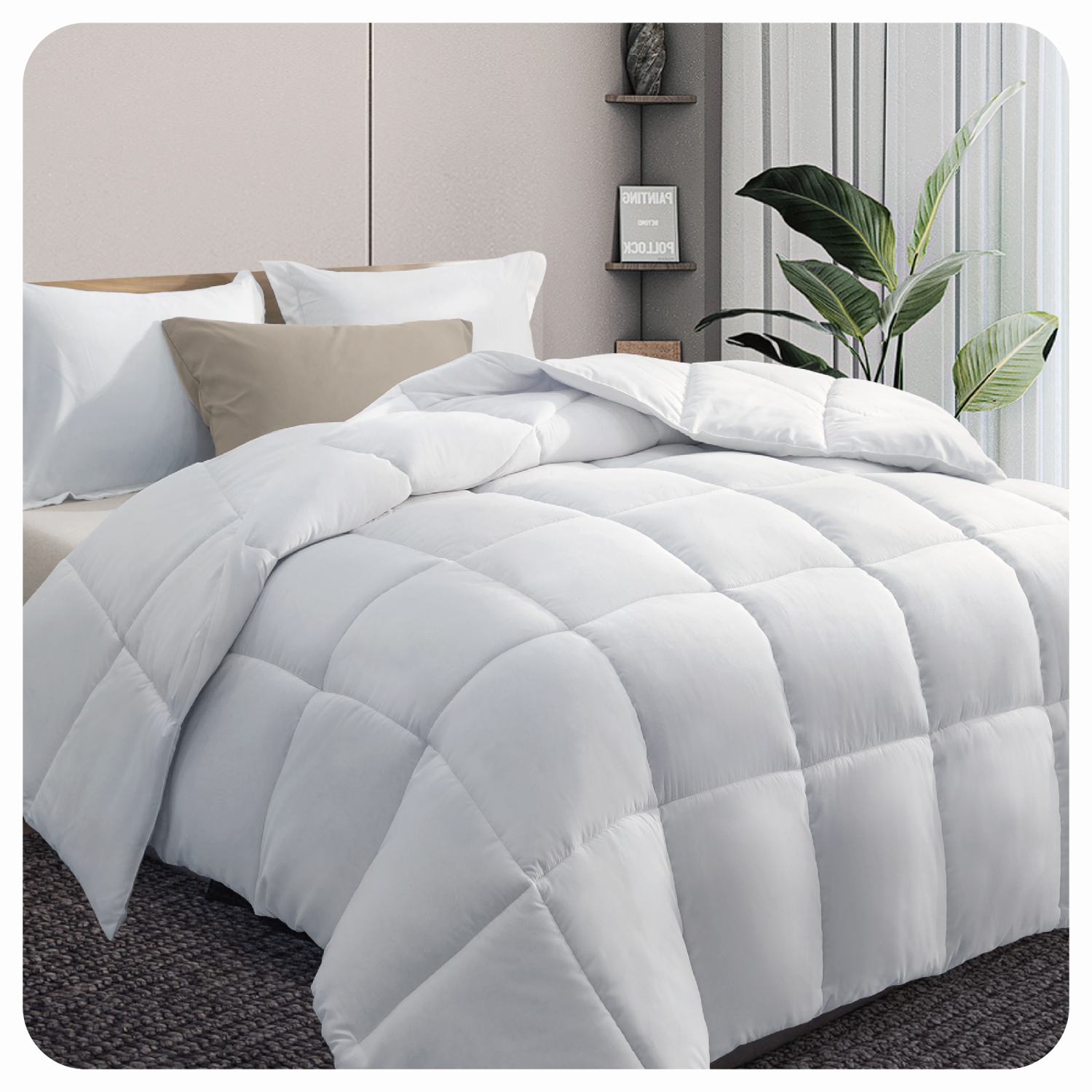 SOPAT All Season Down Alternative Comforter Hotel Luxury Quilted Duvet