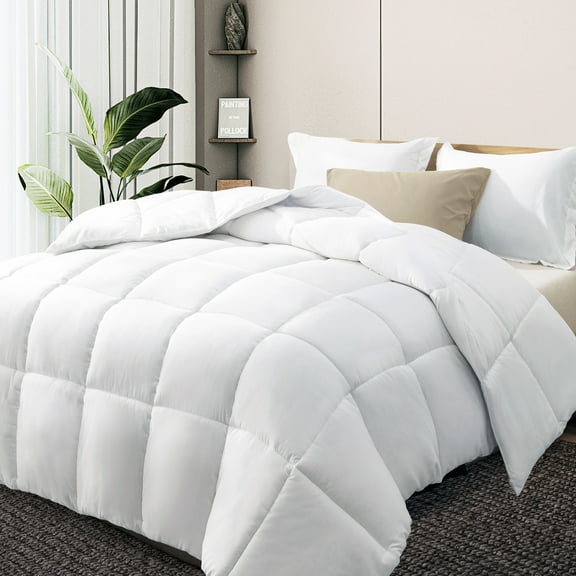 Downcool Twin Comforter, White | All Season Hotel Down Alternative Duvet Insert, Adult, Unisex, 64x88in