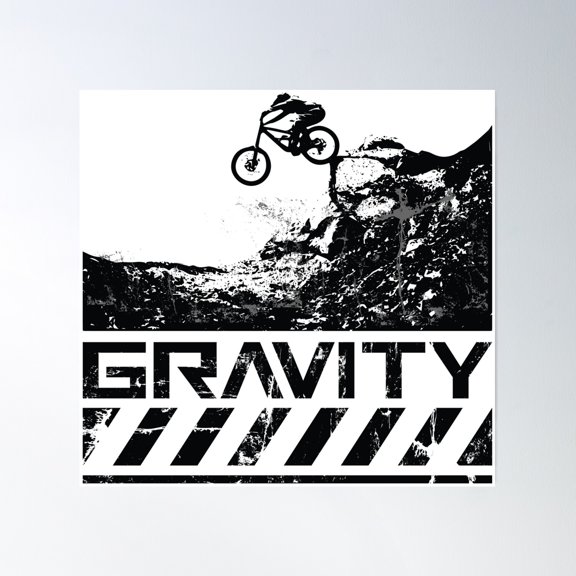 Downhill Mountain Biking. Gravity Mtb Poster Wall Art, Modern Wall Decor, 24x24 UNFRAMED