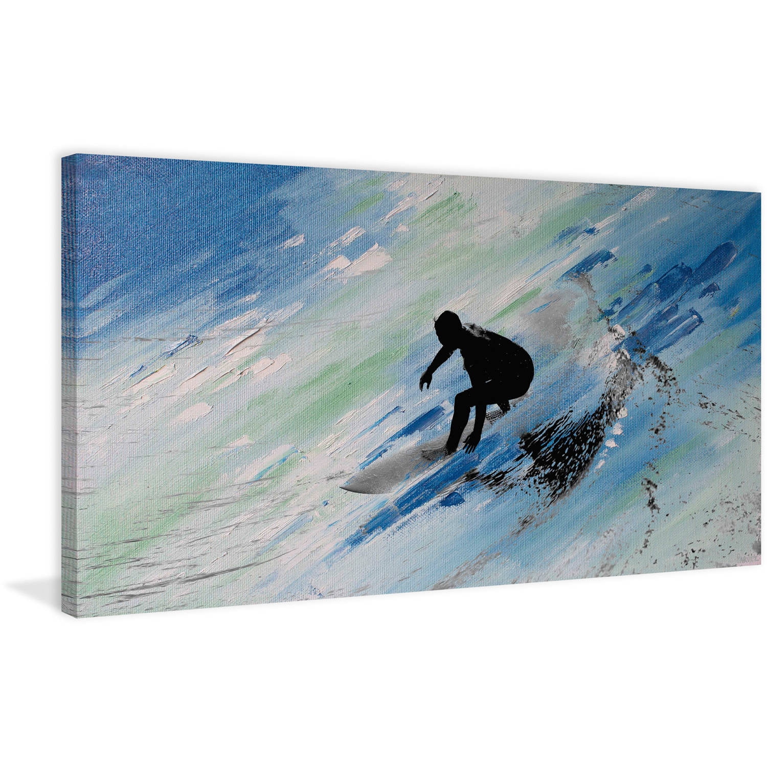 "Downhill Swish" Painting Print on Wrapped Canvas