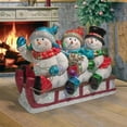 thumbnail image 1 of Downhill To The Holidays Illuminated Snowman And Sled Statue, 1 of 1