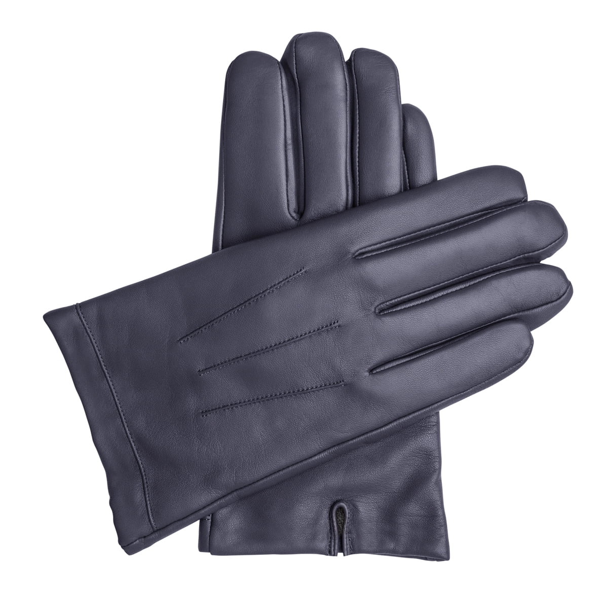 Downholme Vegan Leather Gloves for Men (Dark Blue, XL)