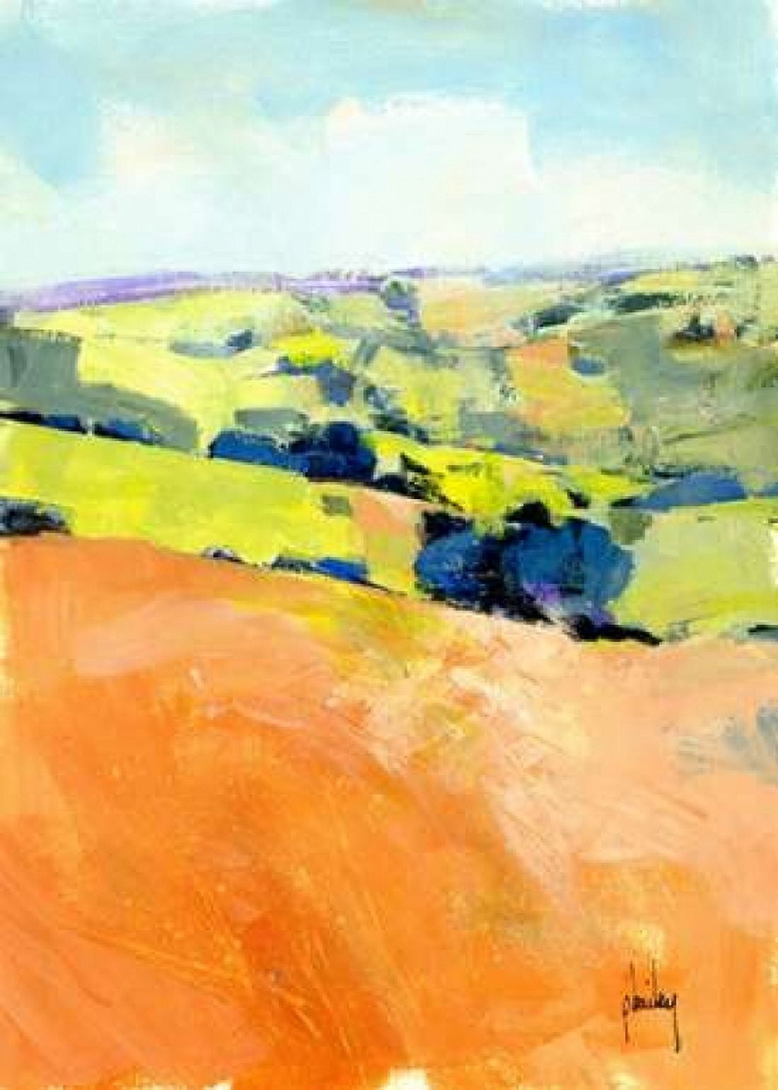 Downland One Canvas Art - Paul Bailey (20 x 28)