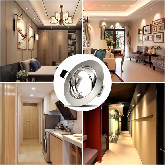 Downlights Frame Fixture Adjustable Downlight Led Holders Cutout for MR16 GU10 Bulb Holder Recessed LED Spot Light B
